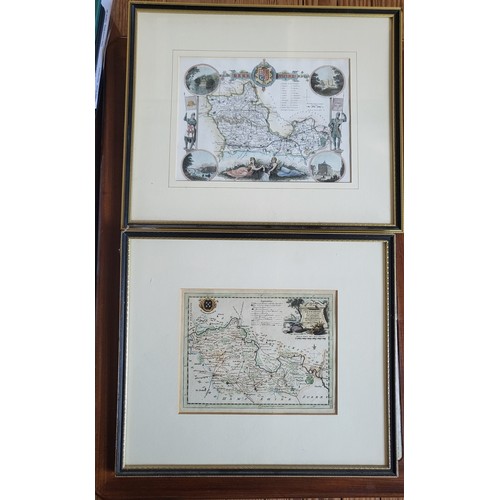 63 - Two Berkshire maps, 1744 35cm x 40cm  and 1840 36cm x 43cm, framed and glazed.