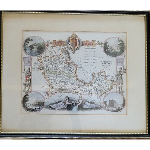 66 - Three maps, including  Berkshire c1846 (with mount) 33cm x 40cm , Essex c 1895 (with mount) 27cm x 3... 