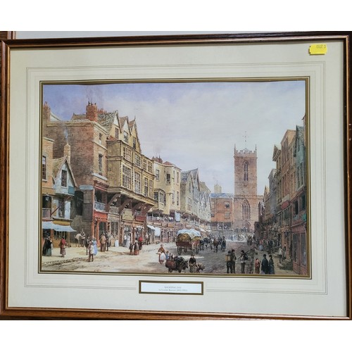 87 - Three city scene prints by Louise Rayner: 'Shopping Day', 'Citygate' and 'A Busy Street' each 43cm x... 