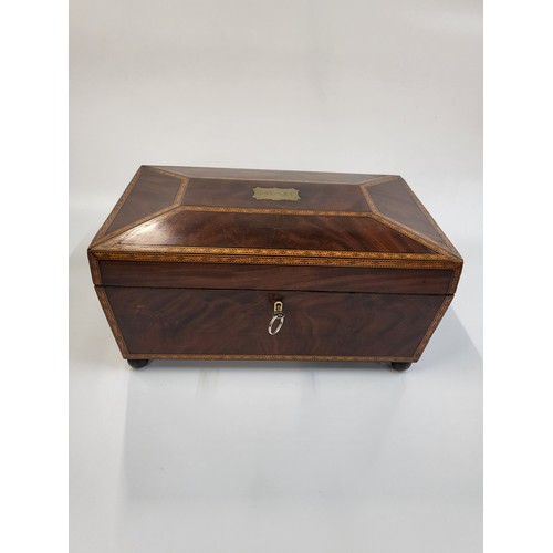 154 - A writing slope 17cm x 38cm x 25cm, a wooden inlaid box 19cm x 41cm x 27cm, and a Philips Empire Bri... 