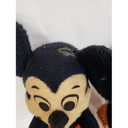 164 - California Stuffed Toys Ltd Mickey and Minnie Mouse, 54cm and 37cm. (2)