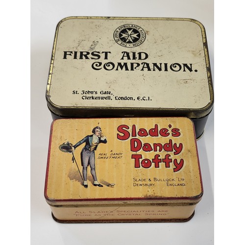 174 - A collection of vintage items including Iodex ointment, shoe studs war time pack, Battle's handy mar... 