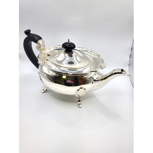 271 - A silver tea pot Docker & Burn Birmingham 1926, and silver cream jug and sugar bowl, Docker & Burn L... 