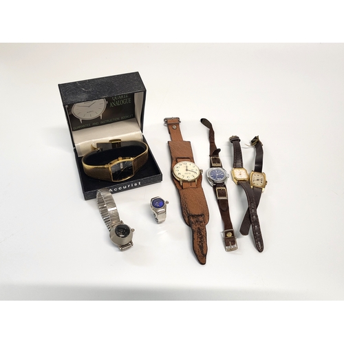 409 - A collection of 7 watches to include a boxed Gents 