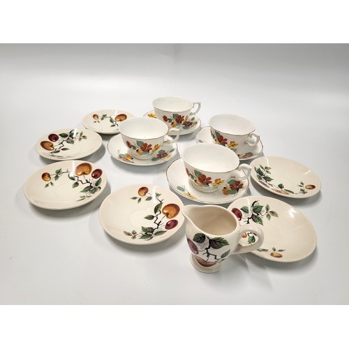 192 - Porcelain tea wares including Paragon, Tuscan, Royal Stafford Wedgwood, and Unicorn. (53)