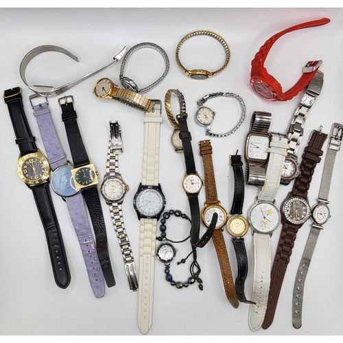 392 - A collection of twenty-one various makers ladies' watches. (21)