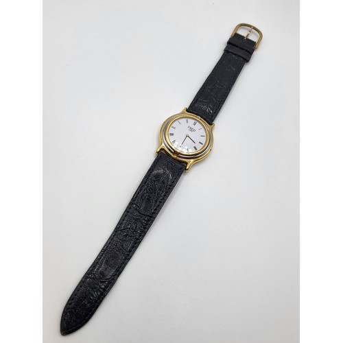 404 - Fred Paris triple time reversible watch, quartz on original strap.