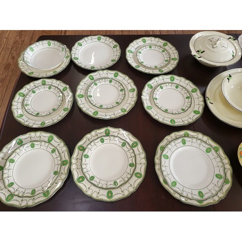 138 - Seventeen Royal Doulton Countess pattern plates, plates bu various makers, and two lidded tureens. (... 