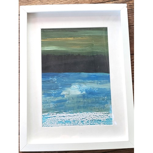 37 - 'Scwhartzo The Black Island Sweden' framed, glazed and signed by Richard Conway-Jones. 32cm x 42cm i... 