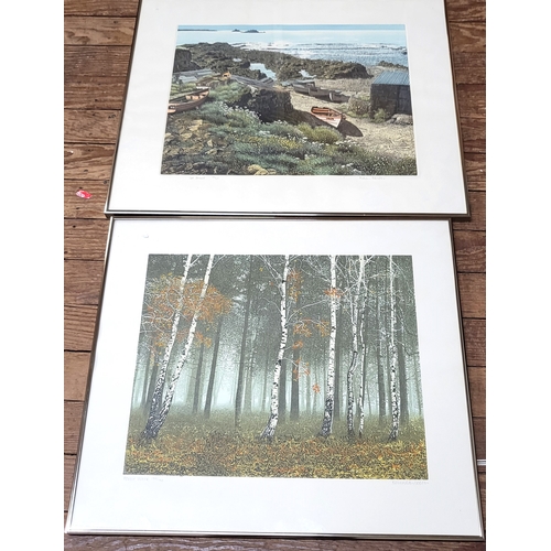 74 - Two limited edition prints: Graham Everden 'Cope, Cornwall' 306/350, and Kenneth Leech 'Forest Walk'... 