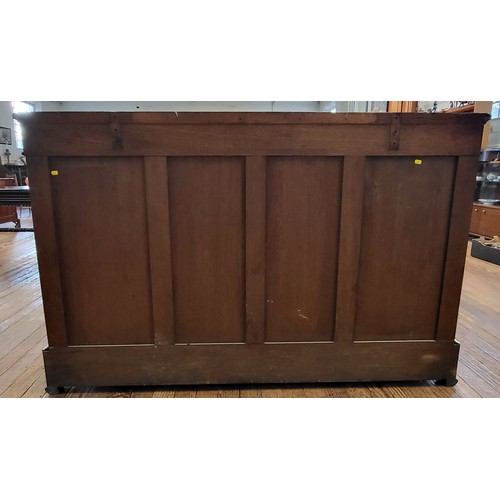 1 - French style Napoleon III Boulle twin display cabinet/ credenza with central locked shelved cupboard... 