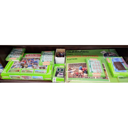 136 - Subbuteo boxed editions including Everton, Blackburn Rovers, Wales, and Stoke City.