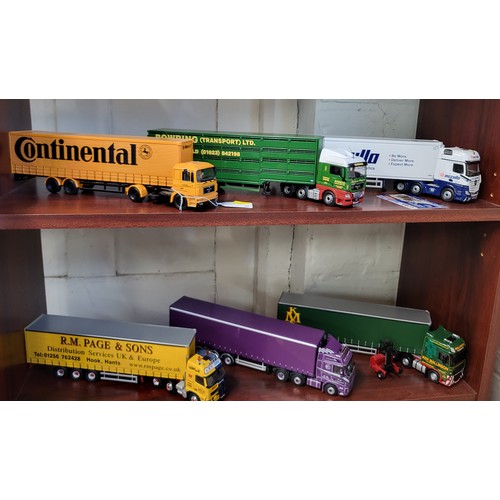 146 - Corgi Classics articulated container trucks including McCulla, Continental, and Bowring Transport. (... 