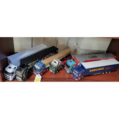 147 - Corgi Classics articulated trucks including Rawlings, Pollock, and Somerscales. (6)