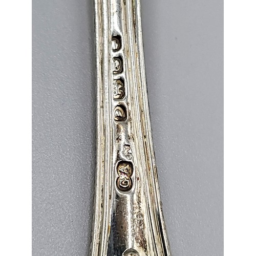 259 - A collection of silver spoons including a monogrammed spoon with foliate design back and front,  Mar... 