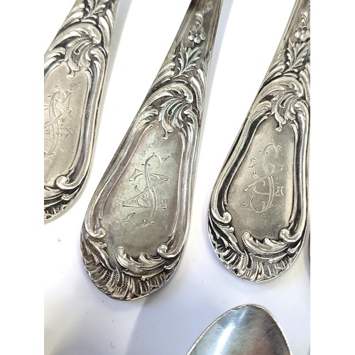 261 - Silver flatware consisting of matching  German 800 six soup spoons, six dinner forks, six dinner kni... 