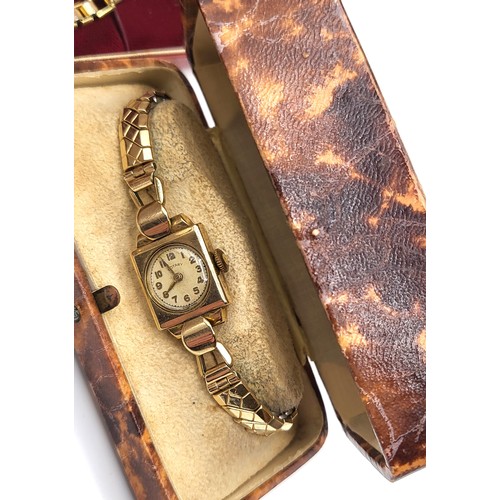 371 - Three ladies antique/vintage watches, one 9ct gold Sekonda, one Rotary rolled gold and a gold plated... 