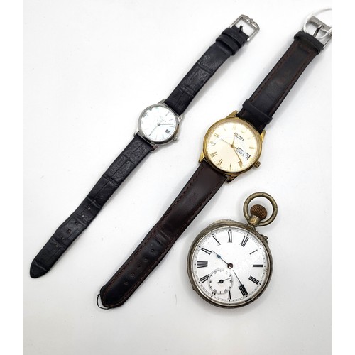 379 - A ladies and gentlemens Rotary watch, also including a fob watch.