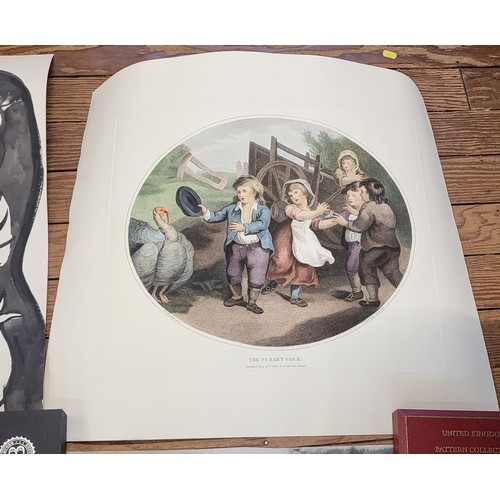 67 - Two scrolls of original artworks four in total, three by R Conway-Jones.