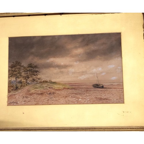 69 - A collection of seven works of art to include two Tigers. an oil on board by G F Croker. 54 x 68cm.