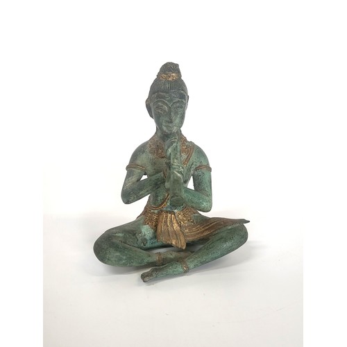 89 - A bronze Thai Buddha figure 14cm