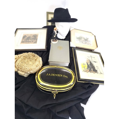 106 - Law associated items including a barrister's gown and boxed wig for J A Denbin Esq both from Ede & R... 