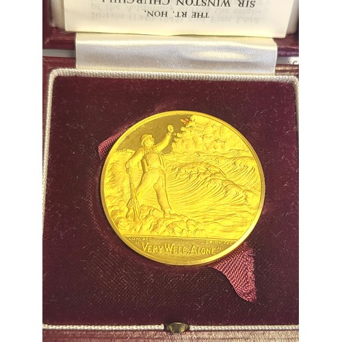 Spink & Son Churchill 記念メダル ケース付き 美術品・アンティーク