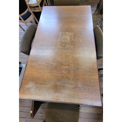 2 - A 1960's G-Plan Fresco dining table with two extendable leaves 72 x 152 x 89cm (two extendable leave... 