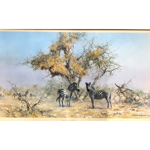 54 - A pair of David Shepherd prints, cheetahs in the Serengeti, a limited edition signed print and the o... 
