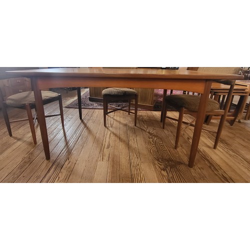 2 - A 1960's G-Plan Fresco dining table with two extendable leaves 72 x 152 x 89cm (two extendable leave... 