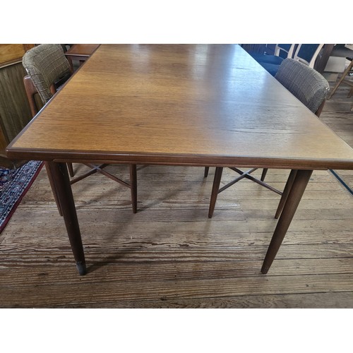 2 - A 1960's G-Plan Fresco dining table with two extendable leaves 72 x 152 x 89cm (two extendable leave... 