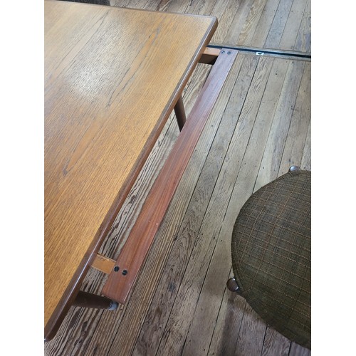 2 - A 1960's G-Plan Fresco dining table with two extendable leaves 72 x 152 x 89cm (two extendable leave... 