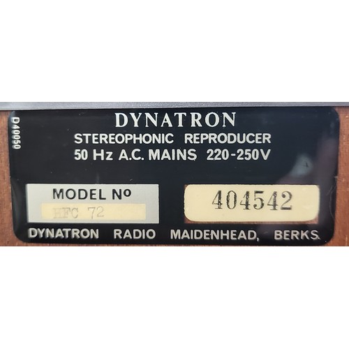 55 - A vintage Dynatron Stereophonic Reproducer  model number HFC 72 in reproduction cabinet with Garrard... 
