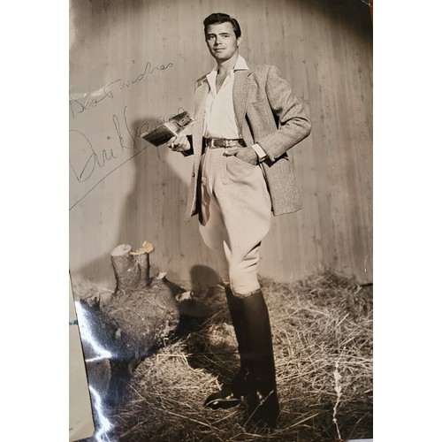 153 - A signed photo (24cm x 18cm) and an intimate handwritten letter/poem from Dirk Bogarde.