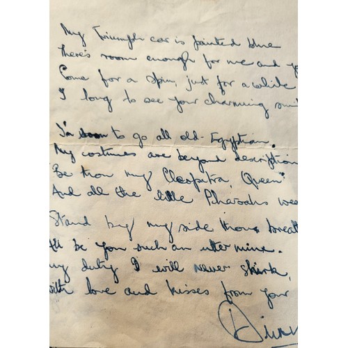 153 - A signed photo (24cm x 18cm) and an intimate handwritten letter/poem from Dirk Bogarde.