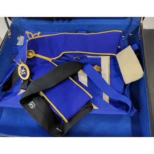 172 - Seven Masonic apron cases containing eight aprons in total.