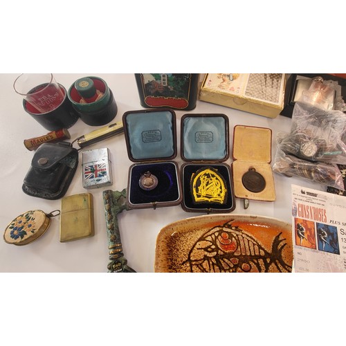 173 - A mixed lot of house clearance including a Guns 'N Roses concert ticket stub 13th June 1992 Wembley ... 