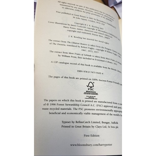 182 - Five Harry Potter books including paperback The Chamber of Secrets, and four first edition hardbacks... 