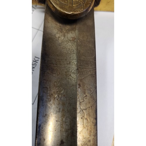 141 - British Royal Navy Officer's Sword - 1805 Pattern. Blade 82cm.