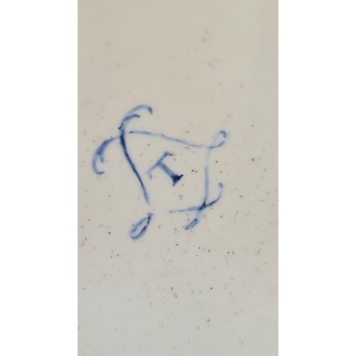 215 - A pair of Sevres plates circa 1773. 24cm diameter. (2)