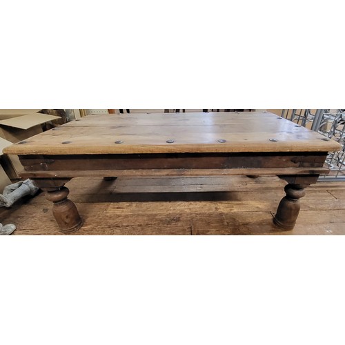 30 - An Indian style coffee table. 41 x 109 x 60cm.