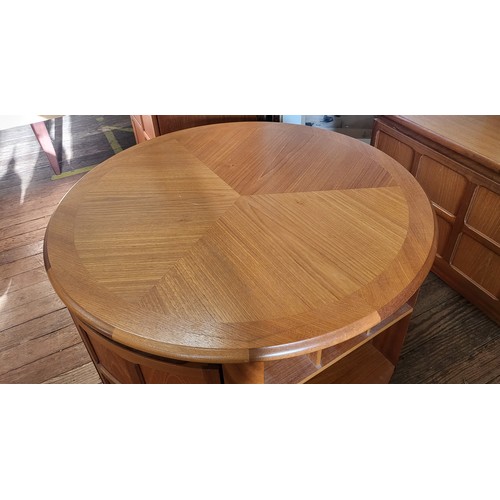 11 - Mid-century 'Nathan Squares' drum coffee table H: 52cm W: 90cm