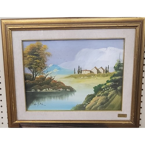 150 - An oil on board, signed H.Sina. 45 x 55cm incl. frame.