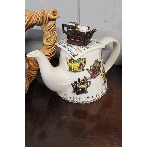 265 - Novelty teapots including Sunshine Ceramics Teddy Bear's Picnic, Paul Cardew Disney Showcase, Tea fo... 