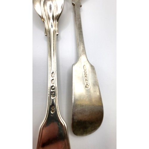 335 - A silver dinner fork Chawner & Co, London 1846 85gms and BP dinner fork. (2)