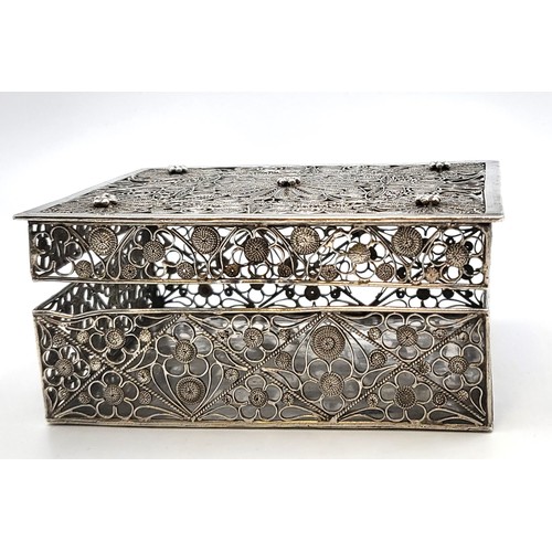 337 - A silver fretwork dish with scalloped edge 182gms  4.5 x 21 x 17.5cm S Blanckensee & Son Ltd, Birmin... 