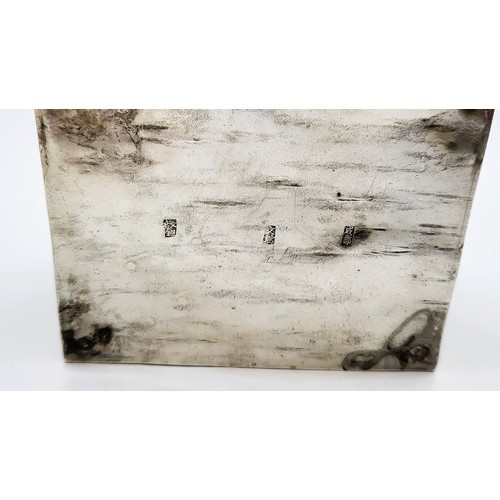 337 - A silver fretwork dish with scalloped edge 182gms  4.5 x 21 x 17.5cm S Blanckensee & Son Ltd, Birmin... 