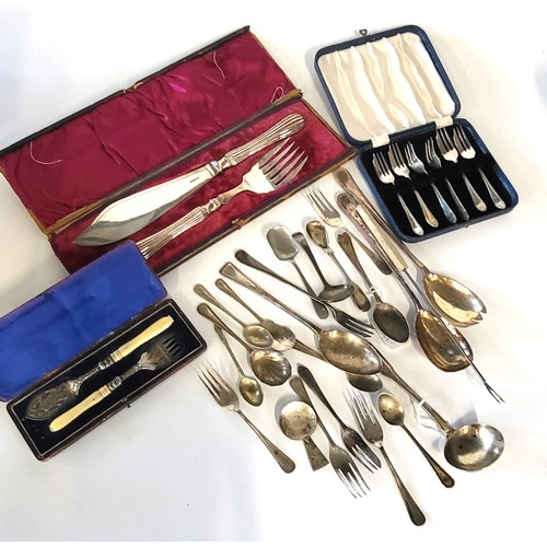 344 - A silver tea spoon Atkin Brothers, Sheffield 1912 34gms and a Georgian silver ladle possibly WF, Lon... 