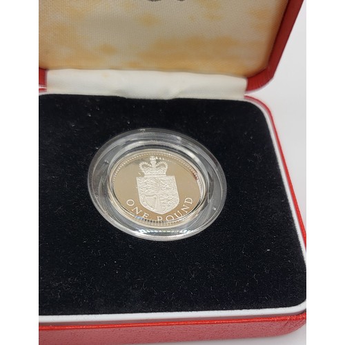348 - A Royal Mint 1994 UK silver proof piedfort one pound coin 19.0gms, 22.50mm diameter, with certificat... 