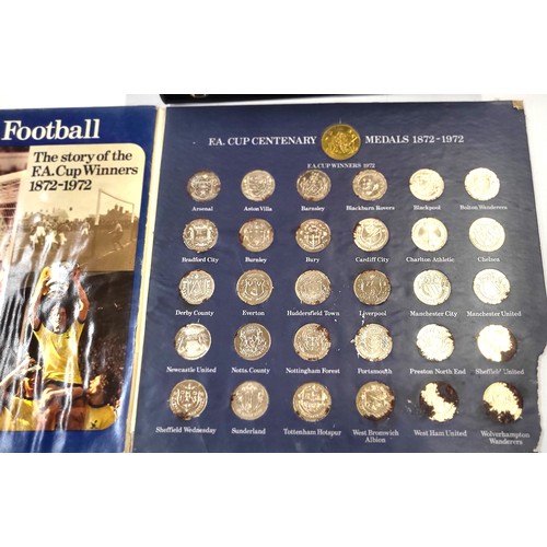 351 - F.A. Cup centenary medals 1872-1972 and The 50th Anniversary World War II commemorative covers colle... 